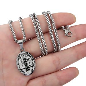 Giveluck thép không gỉ SAINT ST Michael/<span class=keywords><strong>Christopher</strong></span>/Jude/<span class=keywords><strong>Benedict</strong></span>/Joseph/Anthony huy chương Vòng cổ cho nam giới unisex Tôn Giáo Quà Tặng - Product Image 4