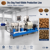 Ligne de production automatique d'aliments pour animaux de compagnie avec extrudeuse bivis de 3000 kg pour croquettes pour chiens et machines de fabrication d'aliments pour chats