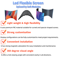 Écran LED flexible BESTAR P2/P3, affichage en rideau, 4K, écran circulaire personnalisé pour intérieur, solution tout-en-un pour la publicité dans les centres commerciaux, les scènes, les bars