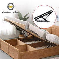 Support de lit relevable hydraulique pneumatique robuste en fer avec vérin à gaz, design moderne, installation facile pour chambre à coucher