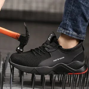 Chaussures de sécurité anti-perforation à embout d'acier unisexe, anti-écrasement avec semelle extérieure en caoutchouc antidérapante, prêtes pour l'été et l'hiver - Product Image 5