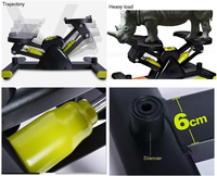 Mini machine d'escalade sportive en forme de V avec sangles de fitness à écran LCD-ABS et matériau métallique
