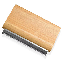 Brosse de toilettage pour chevaux en bois de 20 cm avec logo personnalisé, grattoir à sueur, peigne à curry et outil de démêlage