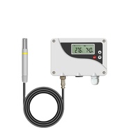 Sensor Transmitter Suhu dan Kelembapan Udara Tipe Dinding dengan Layar LED Digital, Output 4-20mA, Akurasi 0.3