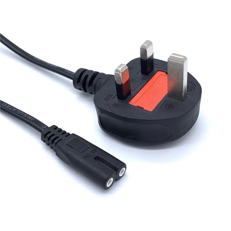 Alta Qualidade 1.5m UK Power Cord 2 3 Núcleos British Power Cable 3 pin Charger Cable IEC C7 AC Cord Cabos De Alimentação Para PS4