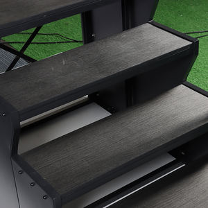 आसानी से आधुनिक डिजाइन बाथरूम होटल के लिए हैंडरेल टिकाऊ सीढ़ी सीढ़ियों के साथ आउटडोर 4-टियर सिंथेटिक लकड़ी के स्विमिंग स्पा कदम कदम - Product Image 5