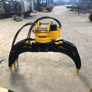 Accesorios de excavadora a precio de fábrica OEM, agarre de registro de chatarra de acero giratorio hidráulico para demolición de piedra de Roca de madera - Product Image 5