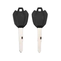 Coque de clé auxiliaire pour motos Suzuki Haojue DR/TR/XCR300 - Clé vierge à fente droite - Embryon de serrure de porte électrique