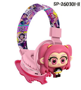 Nouveaux écouteurs sans fil pour enfants K-POP Demon Hunters Cartoon 2026 |   Casque Bluetooth 3D mignon avec micro intégré - Product Image 2