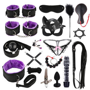 OEM新しい代替おもちゃAVバイブレーターBDSMボンデージ拘束大人のおもちゃ18ピースナイロンコンビネーションBDSMSMバウンドファンセット - Product Image 2
