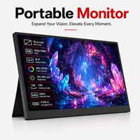 Moniteur portable sans fil 15,6 pouces Full HD IPS pour publicité au détail, compatible USB, idéal pour la diffusion multimédia en gros