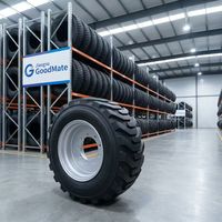 GOODMATE 10-16.5 12-16.5 China Hochwertige Vollgummireifen für Skid-Steer-Lader, Felge für Bobcat CAT, mit Komfortlöchern, Schwarz, Ein Jahr Garantie