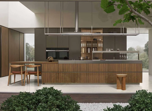 Juego de Muebles de Lujo para Restaurante de Hotel, Estilo Americano, Mesas y Sillas de Comedor de Piedra con Madera de Mango para Uso Comercial - Product Image 5