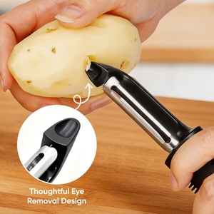 Stainless Steel Manual <b>Vegetable</b> Peeler Multi-purpose <b>Fruit</b> Potato Slicer Non-slip Handheld Swivel Peeler Easy Clean for Kitchen - Product Image 3