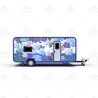 Mini-caravane vintage |   Caravane de voyage rétro élégante avec peinture personnalisée |   Camping-car personnalisé pour famille (certifié CE)