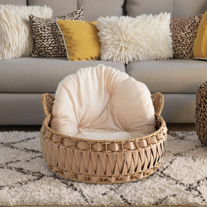 Beliebtes Maßgefertigtes PP-Gewebtes Hundehöhlenbett Niedliches Handgefertigtes Weiden-Haustier-Kuschelbett - Product Image 2