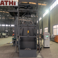 Machine de sablage rotative ATHI Q36 à commande PLC, équipement de sablage à billes d'acier, moteur personnalisable, puissance facilement ajustable