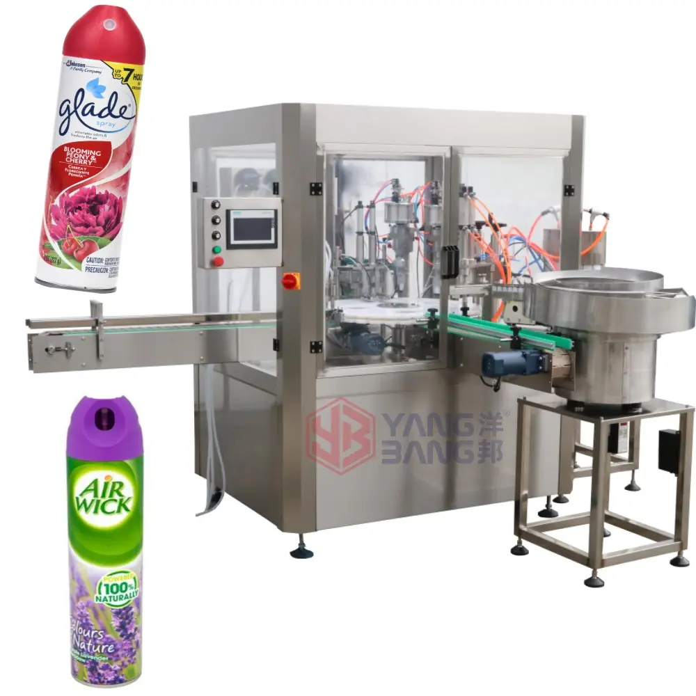 YB-QW4 olio lubrificante automatico deodorante per ambienti bombolette Spray Spray bottiglie riempitrici macchina imballatrice