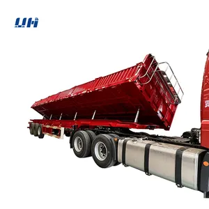 Çin YIHAI marka üç aks 12 tekerlekler yan duvar römork damla yanak kamyon ile