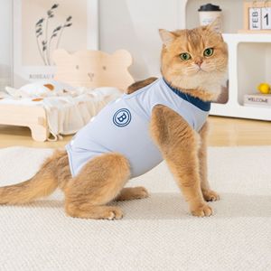 Combinaison de récupération post-partum en coton pour chats, anti-léchage, pour stérilisation et opérations chirurgicales féminines - Product Image 2