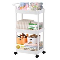 Chariot de rangement pour couches de bébé en plastique, mobile, pour les essentiels de la nurserie du nouveau-né, organisateur de couches pour table à langer et lit bébé