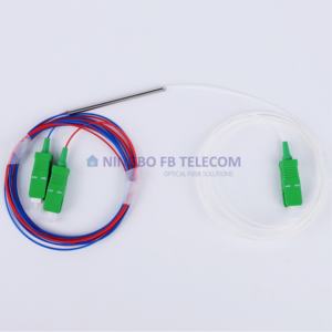 Produsen tabung baja pengisap optikal, 1x2 FBT Coupler Splitter dengan konektor 0.9mm SC/APC SC/UPC Fiber Optic Plc Splitter - Product Image 2