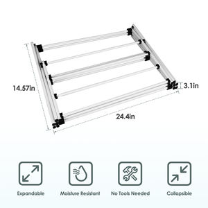 Organizador <span class=keywords><strong>de</strong></span> <span class=keywords><strong>ropa</strong></span> plegable <span class=keywords><strong>de</strong></span> metal, tendedero extensible para <span class=keywords><strong>ropa</strong></span>, secador <span class=keywords><strong>de</strong></span> <span class=keywords><strong>ropa</strong></span> <span class=keywords><strong>de</strong></span> pie - Product Image 3