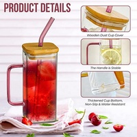 Offre Spéciale – Tasse à Thé Moderne et Élégante en Verre Borosilicate avec Poignée, 400 ml, Écologique, Résistante au Froid et à la Chaleur, Idéale pour Café Glacé et Fêtes JNSM