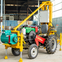 Nouveau moteur diesel automatique puissant tracteur perceuse à eau bien monté sur véhicule hydraulique remorque perceuse ensemble fermes