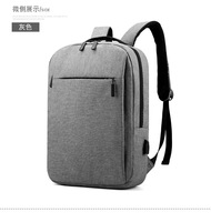 Ransel Laptop 15.6 inci Logo kustom, bahan Oxford tahan lama dan tahan air dengan Port pengisian daya USB desain tahan lama