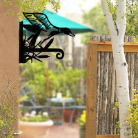 Supports de panier suspendu multifonctionnels, décoration murale en métal, crochets pour lanternes montés au mur pour plantes de jardin, mangeoires à oiseaux