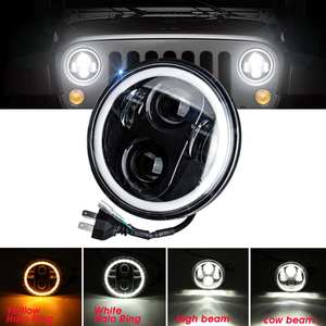 5.75 ''fari LED tondi Hi anabbaglianti Halo anello Angel occhi per Jeep per Off Road per auto - Product Image 4