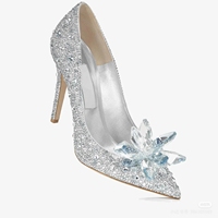 Chaussures de Mariage de Luxe pour Femme de Marque Designer, Talons Aiguilles Scintillants à Bout Pointu, Idéales pour Soirées et Grandes Tailles