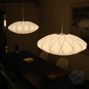 Lustre de style japonais ; Lampe en soie de style dirigeable créative, unique et artistique pour salon, style chinois - Product Image 4