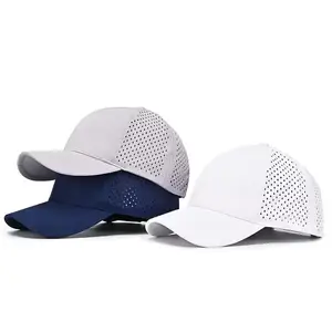 Custom Running Hat Melin Style Laser Cut Hole Perforated Golf Hat 6 Panel Blank Hat Waterproof Performance Trucker Baseball Cap