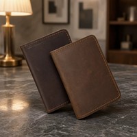 Nouveau Portefeuille Court en Cuir Véritable pour Homme Style Vintage Crazy Horse – Porte-Cartes Minimaliste Durable Fabriqué en Chine pour Usage Quotidien