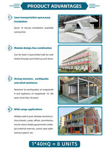 Lusso 2-4 camere da letto casa contenitore a due piani espandibile Mobile modulare prefabbricato contenitore 20ft 40ft spedizione pieghevole casa - Product Image 5