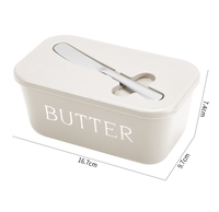Couteau à beurre en plastique PP de qualité alimentaire au design moderne pour la cuisine, le rangement du réfrigérateur, la fête ou la maison.