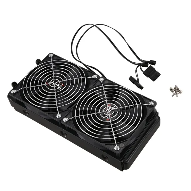Hot Aluminum 240mm 10 Pipe Water Cooling Cooled Row Heat Exchanger Radiator with Fan for CPU PC Water Cooling System