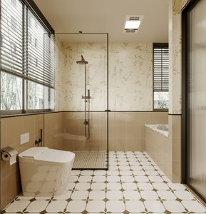 Visualisation 3D d'une villa classique française haute définition - Schéma de décoration élégant, projet de salon et de chambre à coucher de villa - Product Image 3