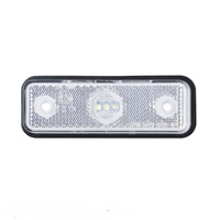 Feu de position et de dégagement LED oblong de 4 pouces x 1,2 pouce, avec lentille réflectrice, pour camion et remorque, conforme aux normes SAE/DOT/FMVSS108