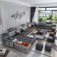 Modernes Stoff-Ecksofa L-förmiges Sofa Schlafsofa mit Stauraum für Wohnzimmer Hotel