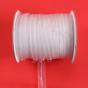 Accesorios Decorativos <span class=keywords><strong>para</strong></span> el Hogar, Cinta de Cortina Transparente de Nailon <span class=keywords><strong>con</strong></span> Ondas Plegables y Anillo, Duradera - Product Image 1