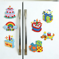Autocollant magnétique personnalisé pour tableau blanc, série gâteau de dessin animé, jouet éducatif pour la petite enfance, best-seller