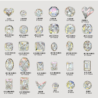 Strass en verre 3D motif cœur, cristaux gelée pour décoration d'ongles de mariée, vêtements, chaussures et sacs