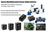 تشغيل قوي لمسافات طويلة Ebike دراجة نارية 2 و 3 عجلات بطارية ليثيوم LiFePO4 72V 50Ah الكهربائية