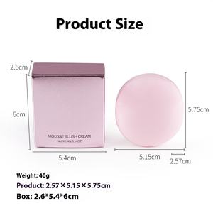 Fard à joues crème pour le visage à haute pigmentation minérale en gros, logo personnalisé, longue tenue, fini mat, imperméable, résistant à la transpiration, 5 couleurs - Product Image 4