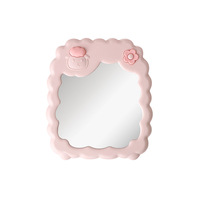 Miroir de table portable mignon en plastique pliable à une face pour dortoir, bureau, usage personnel, miroir de maquillage cosmétique personnalisé