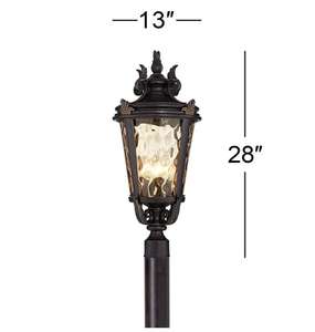 Appareil lumineux extérieur Bronze, 28 pouces, installation fixe, en verre martelé, pour <span class=keywords><strong>maison</strong></span> extérieure, véranda, Patio, terrasse extérieur - Product Image 2