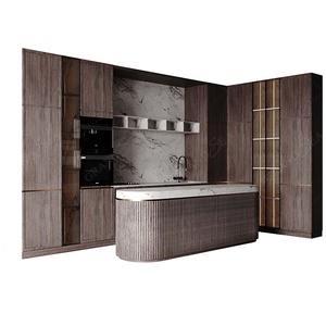 Produzione di Mobili da <span class=keywords><strong>Cucina</strong></span> Modulari in Legno Massello con Ante a Battente Personalizzate in Stile Classico - Product Image 2